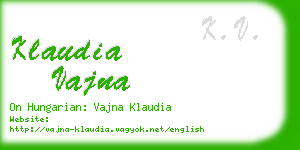 klaudia vajna business card